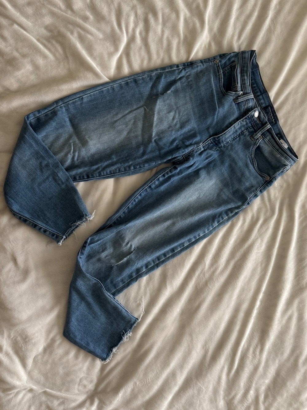 Lucky Brand Bridgette Crop Distressed Jeans Women’s 6/28 Light Wash